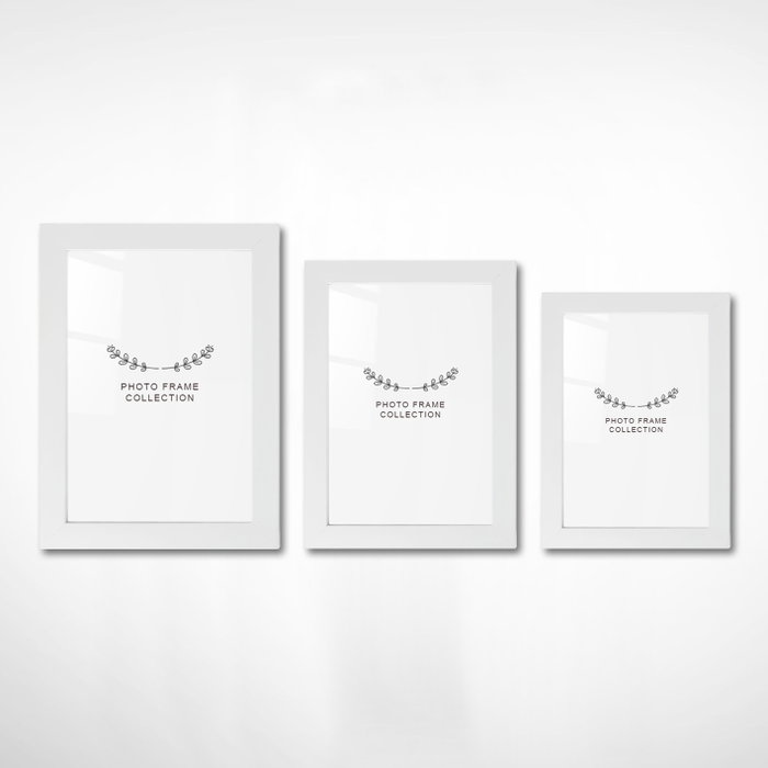 Aberto Design Set de 3 Marcos de Fotos Blancos Aberto Design Set de 3 Marcos de Fotos Blancos